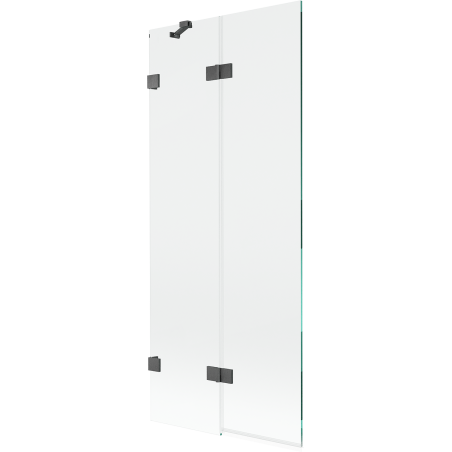 Mexen Lunar vanová zástěna dvoukřídlá levá 80 x 150 cm, průhledná, kartáčovaná zbraňová šedá - 897-080-100-66-00-L