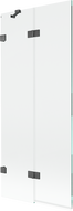 Mexen Lunar vanová zástěna dvoukřídlá levá 80 x 150 cm, průhledná, kartáčovaná zbraňová šedá - 897-080-100-66-00-L