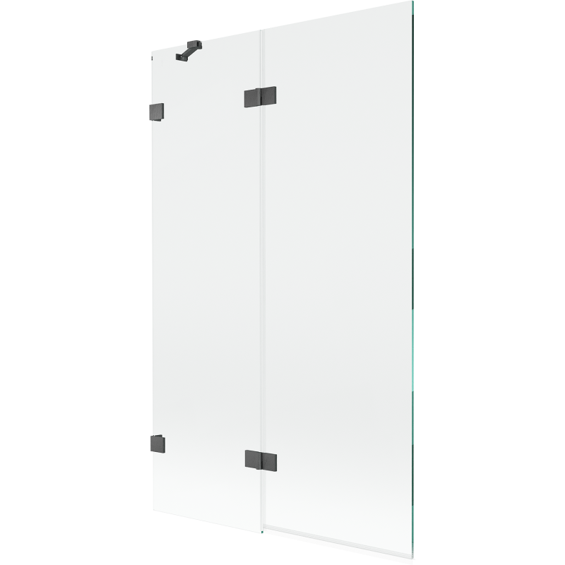 Mexen Lunar sprchová zástěna 2-křídlová levá 110 x 150 cm, průhledná, kartáčovaná gun gray - 897-110-100-66-00-L