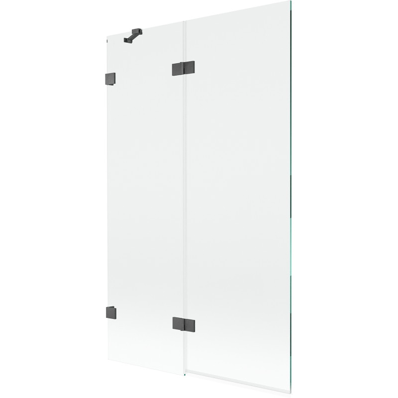 Mexen Lunar vana zástěna 2-dílná levá 110 x 150 cm, transparentní, gun gray kartáčovaná - 897-110-100-66-00-L
