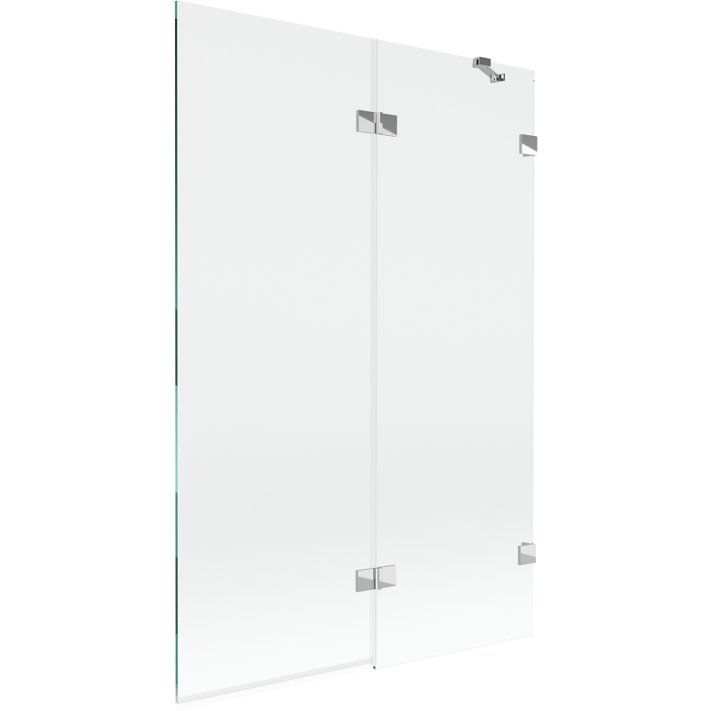 Mexen Lunar sprchová zástěna dvoukřídlá pravá 120 x 150 cm, transparentní, chrom - 897-120-100-01-00-P