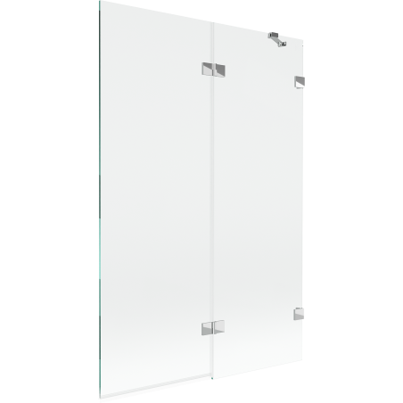 Mexen Lunar sprchová zástěna dvoukřídlá pravá 120 x 150 cm, transparentní, chrom - 897-120-100-01-00-P
