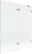 Mexen Lunar vanová zástěna 2-křídlá pravá 140 x 150 cm, transparentní, chrom - 897-140-100-01-00-P