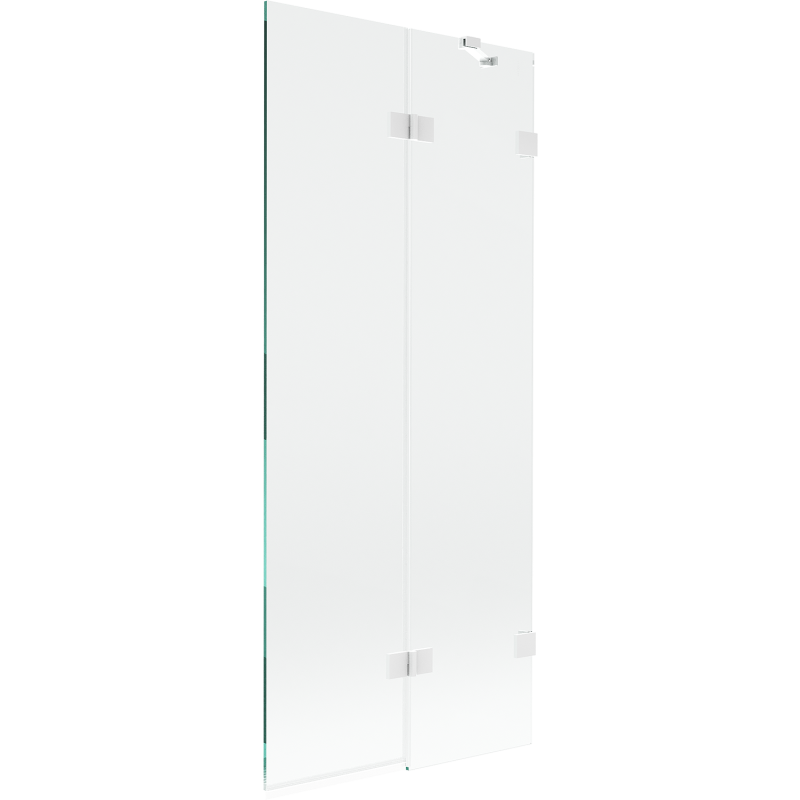 Mexen Lunar sprchová zástěna do vany dvoukřídlá pravá 80 x 150 cm, transparentní, bílá - 897-080-100-20-00-P