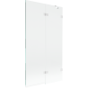 Mexen Lunar sprchová zástěna 2-křídlová pravá 100 x 150 cm, transparentní, bílá - 897-100-100-20-00-P
