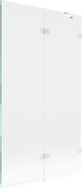 Mexen Lunar sprchová zástěna 2-křídlová pravá 100 x 150 cm, transparentní, bílá - 897-100-100-20-00-P