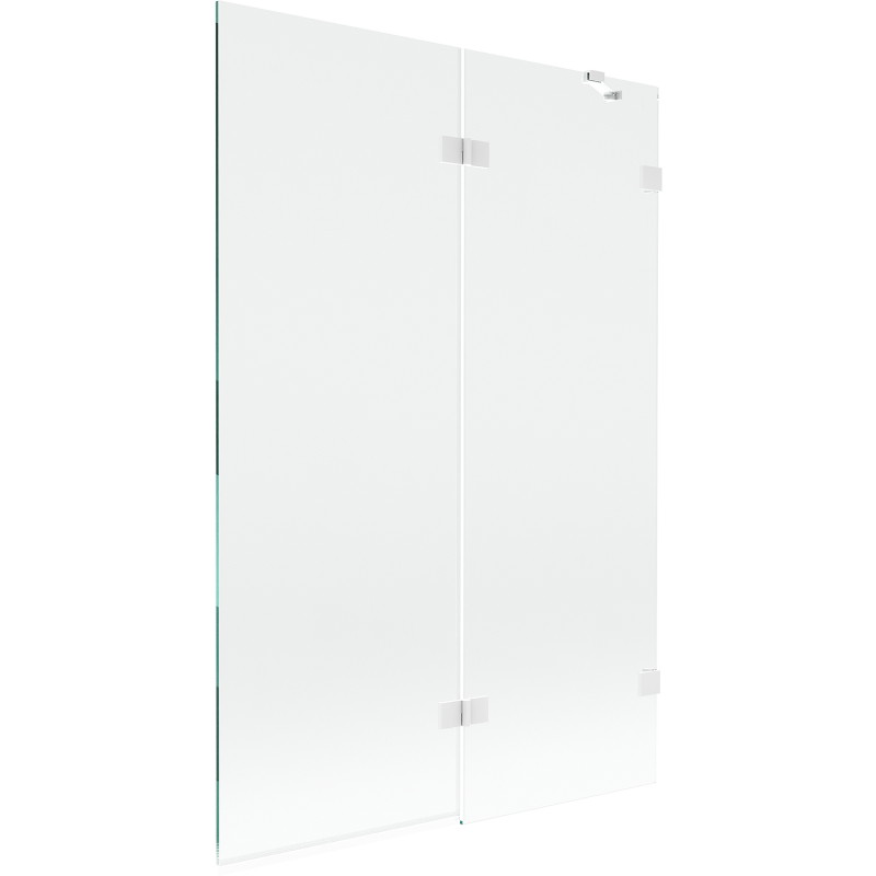 Mexen Lunar sprchová zástěna dvoukřídlá pravá 120 x 150 cm, transparentní, bílá - 897-120-100-20-00-P
