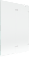 Mexen Lunar vanová zástěna dvoukřídlá pravá 120 x 150 cm, transparentní, bílá - 897-120-100-20-00-P