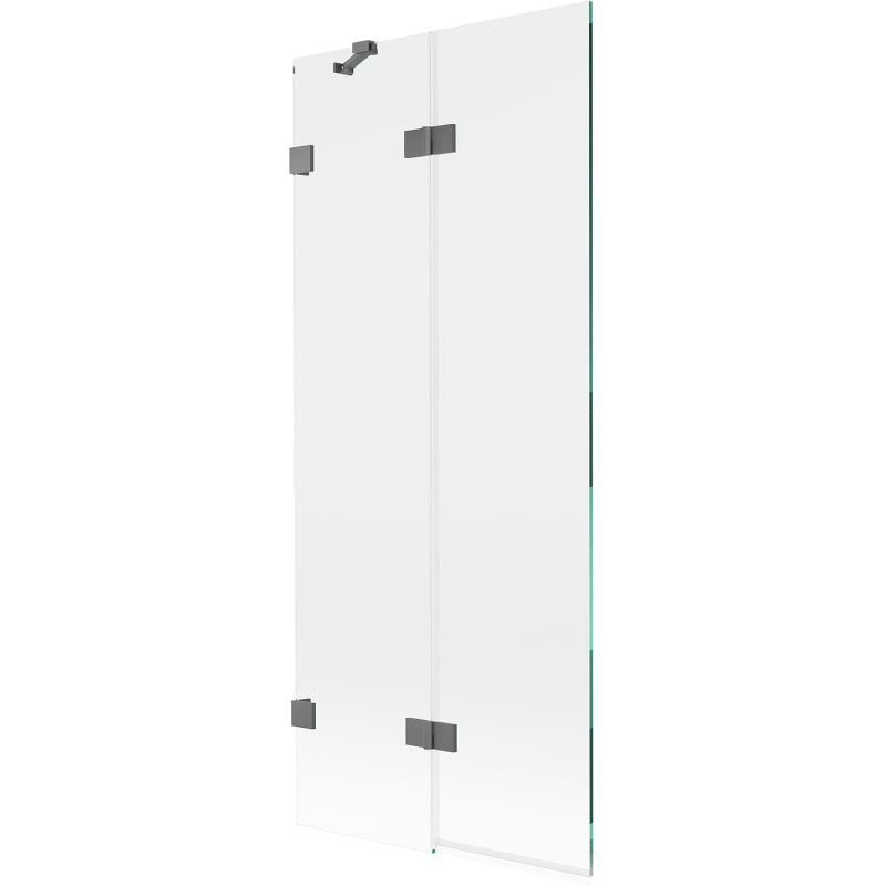 Mexen Lunar paravan pro vanu 2-křídlový levý 80 x 150 cm, transparentní, gun metal - 897-080-100-95-00-L