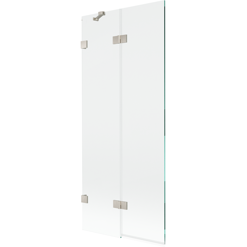Mexen Lunar vanová zástěna 2-křídlá levá 80 x 150 cm, transparentní, kartáčovaný nikl - 897-080-100-97-00-L