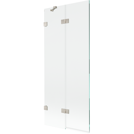 Mexen Lunar vanová zástěna 2-křídlá levá 80 x 150 cm, transparentní, kartáčovaný nikl - 897-080-100-97-00-L