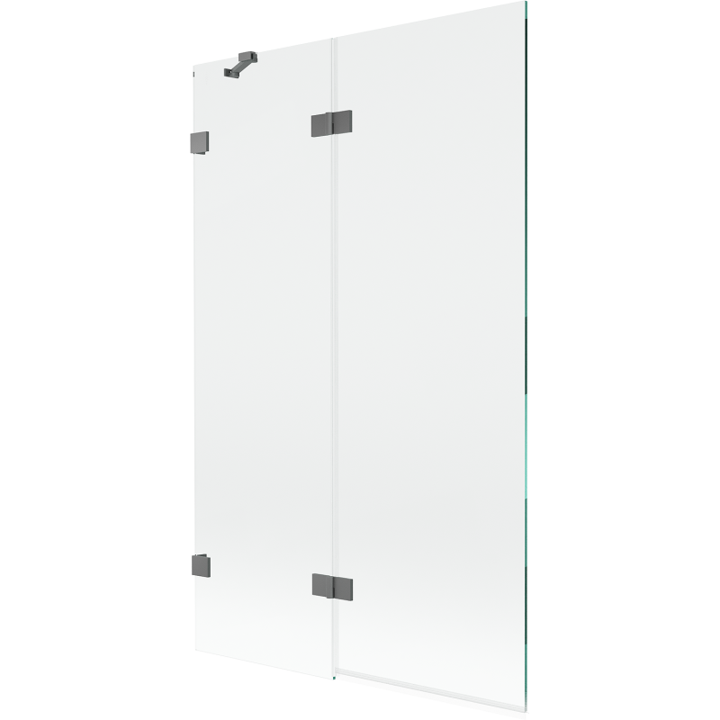 Mexen Lunar sprchová zástěna dvoukřídlá levá 110 x 150 cm, transparentní, gun metal - 897-110-100-95-00-L