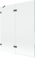 Mexen Lunar vanová zástěna 2křídlová levá 140 x 150 cm, transparentní, kovová - 897-140-100-95-00-L