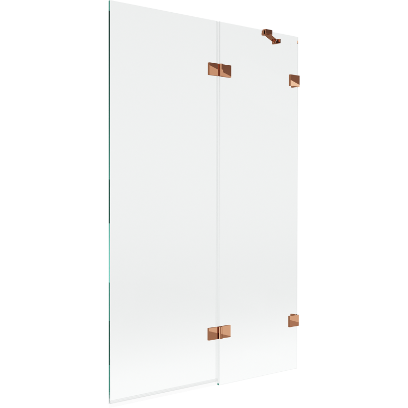 Mexen Lunar sprchová zástěna dvojkřídlá pravá 110 x 150 cm, transparentní, růžové zlato - 897-110-100-60-00-P