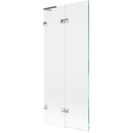 Mexen Lunar L vanová zástěna 2-křídlá levá 80 x 150 cm, transparentní, chrom - 897L-080-100-01-00-L