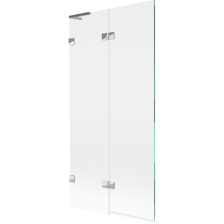 Mexen Lunar L vanová zástěna 2-dílná levá 90 x 150 cm, transparentní, chrom - 897L-090-100-01-00-L