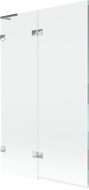 Mexen Lunar L vanová paraván 2-křídlý levý 110 x 150 cm, transparentní, chrom - 897L-110-100-01-00-L