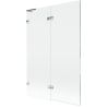 Mexen Lunar L vanová zástěna dvoukřídlá levá 120 x 150 cm, transparentní, chrom - 897L-120-100-01-00-L