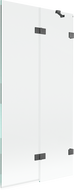 Mexen Lunar vanová zástěna dvoukřídlá pravá 90 x 150 cm, transparentní, gun gray kartáčovaný - 897-090-100-66-00-P
