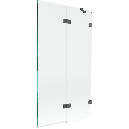 Mexen Lunar sprchová zástěna 2-dveřová pravá 100 x 150 cm, transparentní, kartáčovaná gun gray - 897-100-100-66-00-P