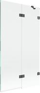 Mexen Lunar sprchová zástěna 2-dveřová pravá 100 x 150 cm, transparentní, kartáčovaná gun gray - 897-100-100-66-00-P