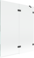 Mexen Lunar vanová zástěna 2-křídlová pravá 140 x 150 cm, transparentní, gun gray kartáčovaný - 897-140-100-66-00-P