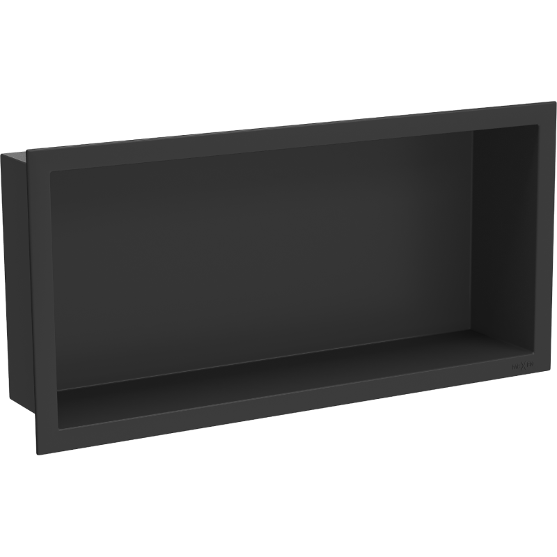 Mexen X-Wall-R nástěnná police s přírubou 45 x 20 cm, černá - 1970452010