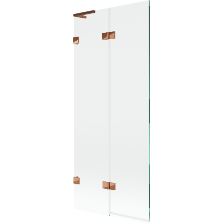 Mexen Lunar L Vaničková zástěna 2-dveřová levá 80 x 150 cm, transparentní, růžové zlato - 897L-080-100-60-00-L