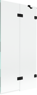 Mexen Lunar vanová zástěna 2-křídlová pravá 90 x 150 cm, transparentní, černá - 897-090-100-70-00-P