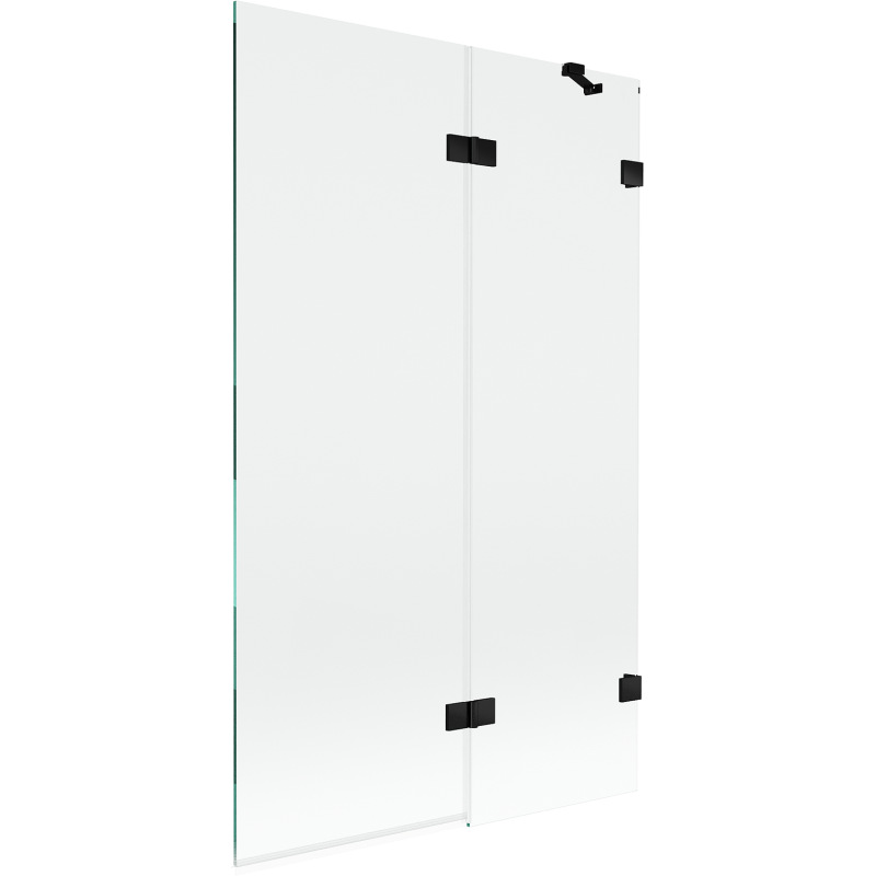 Mexen Lunar sprchová zástěna dvoukřídlá pravá 110 x 150 cm, transparentní, černá - 897-110-100-70-00-P