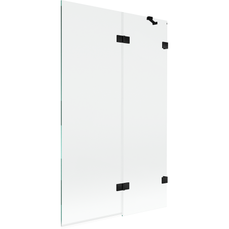 Mexen Lunar sprchová zástěna dvoukřídlá pravá 110 x 150 cm, transparentní, černá - 897-110-100-70-00-P