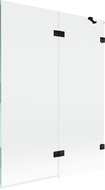 Mexen Lunar sprchová zástěna 2-křídlá pravá 130 x 150 cm, transparentní, černá - 897-130-100-70-00-P