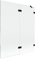 Mexen Lunar 2-křídlý vanový paraván pravý 140 x 150 cm, transparentní, černý - 897-140-100-70-00-P