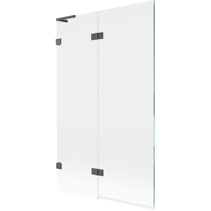Mexen Lunar L koupelnová zástěna 2-křídlová levá 110 x 150 cm, transparentní, kartáčovaná šedá - 897L-110-100-66-00-L