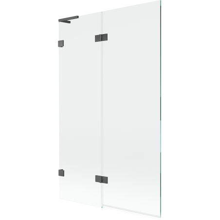 Mexen Lunar L koupelnová zástěna 2-křídlová levá 110 x 150 cm, transparentní, kartáčovaná šedá - 897L-110-100-66-00-L
