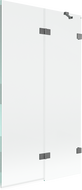 Mexen Lunar vanová zástěna 2-křídlová pravá 100 x 150 cm, transparentní, gun metal - 897-100-100-95-00-P
