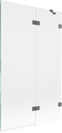 Mexen Lunar vanová zástěna 2-křídlá pravá 110 x 150 cm, transparentní, gun metal - 897-110-100-95-00-P
