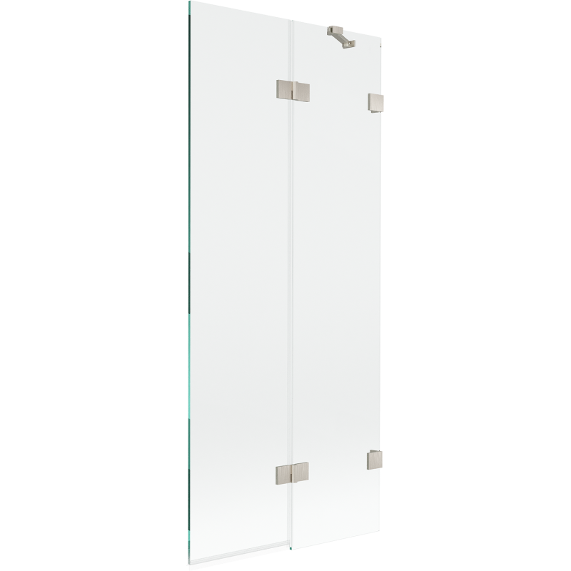 Mexen Lunar vanová zástěna 2-křídlová pravá 80 x 150 cm, transparentní, kartáčovaný nikl - 897-080-100-97-00-P