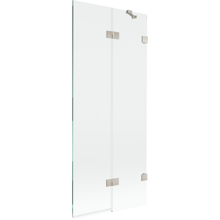 Mexen Lunar vanová zástěna 2-křídlová pravá 80 x 150 cm, transparentní, kartáčovaný nikl - 897-080-100-97-00-P