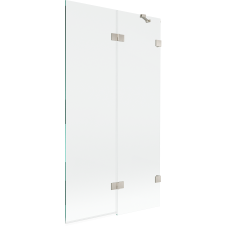 Mexen Lunar vanová zástěna 2-křídlová pravá 100 x 150 cm, transparentní, kartáčovaný nikl - 897-100-100-97-00-P