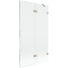Mexen Lunar vanová zástěna 2-křídlová pravá 100 x 150 cm, transparentní, kartáčovaný nikl - 897-100-100-97-00-P