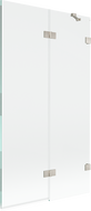 Mexen Lunar vanová zástěna 2-křídlová pravá 100 x 150 cm, transparentní, kartáčovaný nikl - 897-100-100-97-00-P