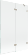 Mexen Lunar vanová zástěna 2-dílná pravá 120 x 150 cm, transparentní, kartáčovaný nikl - 897-120-100-97-00-P