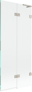 Mexen Lunar L vanová zástěna 2-křídlová pravá 80 x 150 cm, transparentní, kartáčovaný nikl - 897L-080-100-97-00-P