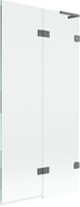 Mexen Lunar L vanová zástěna 2-křídlová pravá 90 x 150 cm, transparentní, gun metal - 897L-090-100-95-00-P