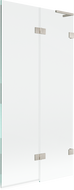 Mexen Lunar L vanová zástěna 2dílná pravá 90 x 150 cm, transparentní, kartáčovaný nikl - 897L-090-100-97-00-P
