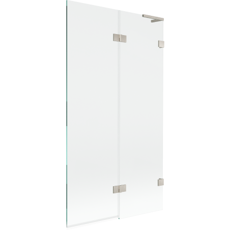 Mexen Lunar L vanová zástěna dvoukřídlá pravá 100 x 150 cm, transparentní, kartáčovaný nikl - 897L-100-100-97-00-P
