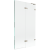 Mexen Lunar L vanová zástěna dvoukřídlá pravá 100 x 150 cm, transparentní, kartáčovaný nikl - 897L-100-100-97-00-P