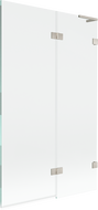 Mexen Lunar L vana paravan 2-křídlový pravý 110 x 150 cm, transparentní, kartáčovaný nikl - 897L-110-100-97-00-P