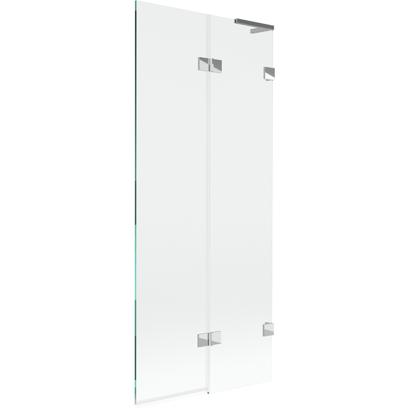 Mexen Lunar L vanová zástěna dvoukřídlá pravá 80 x 150 cm, transparentní, chrom - 897L-080-100-01-00-P